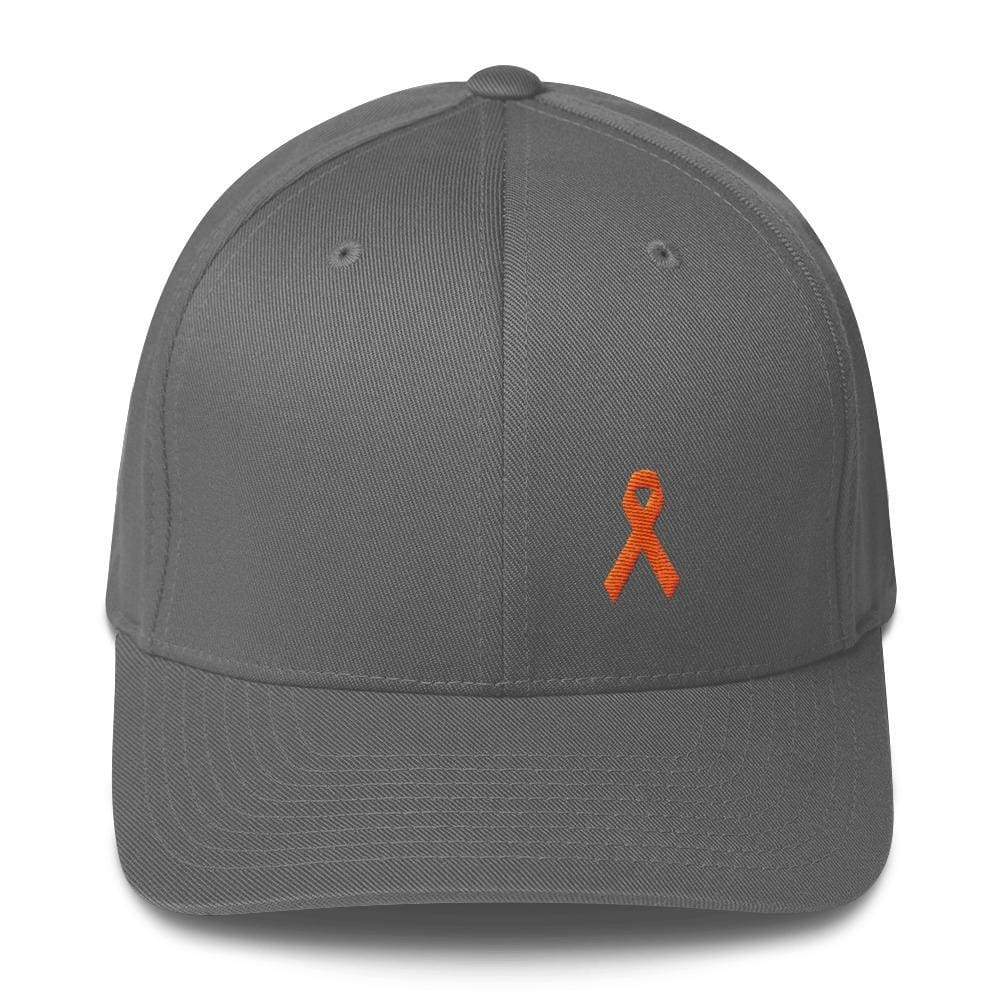 Leukemia Awareness Twill Fitted Hat with Orange Ribbon