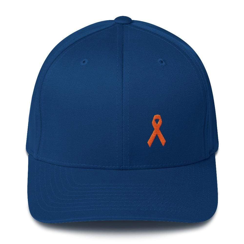Leukemia Awareness Twill Fitted Hat with Orange Ribbon