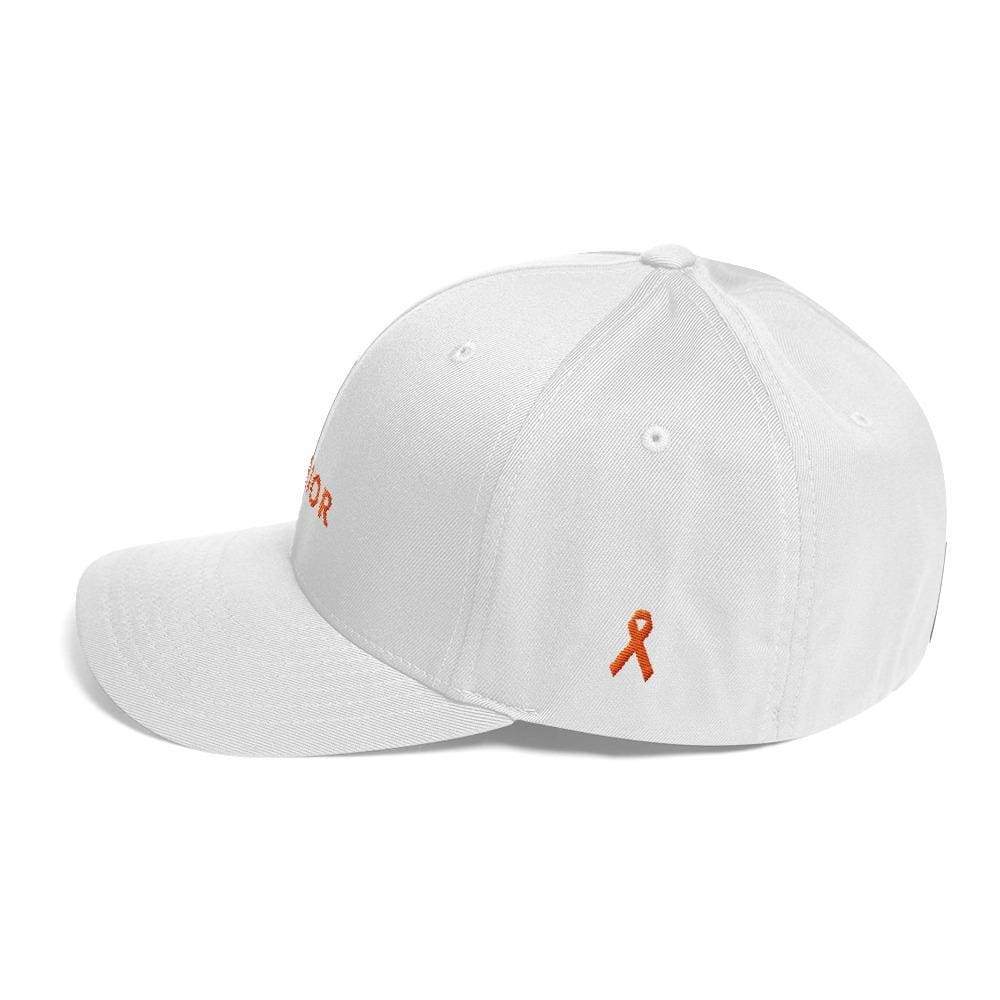 Leukemia Awareness Twill Fitted Hat with Warrior & Orange Ribbon