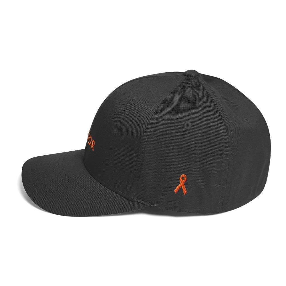 Leukemia Awareness Twill Fitted Hat with Warrior & Orange Ribbon