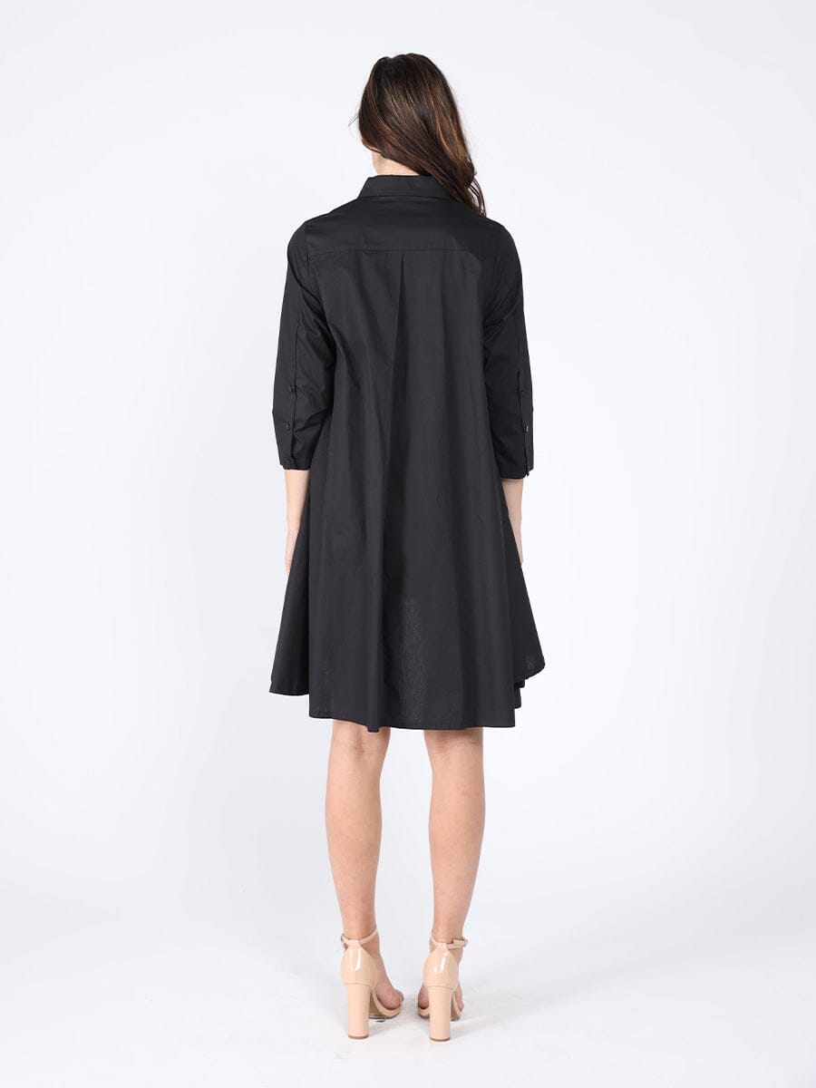 Low high front lace full sleeve dress