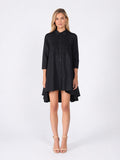 Low high front lace full sleeve dress