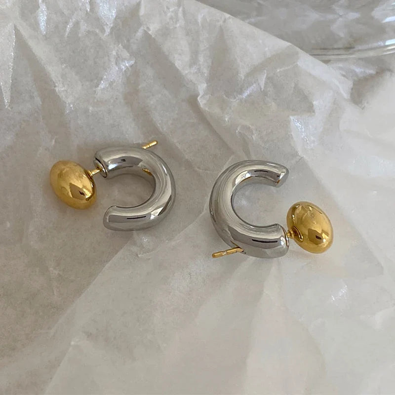 Lunar Swirl Hoops Earrings
