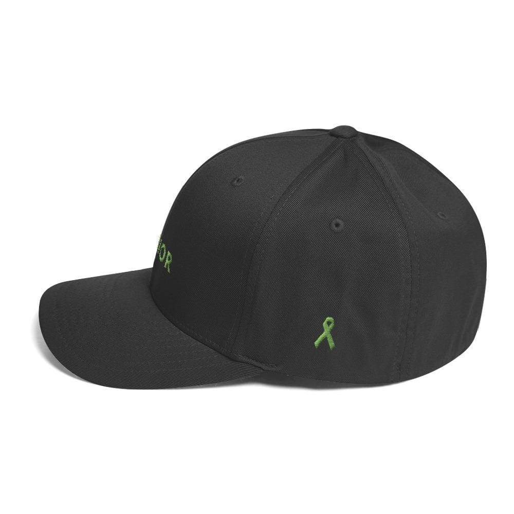 Lymphoma Awareness Twill Fitted Hat with Warrior & Green Ribbon