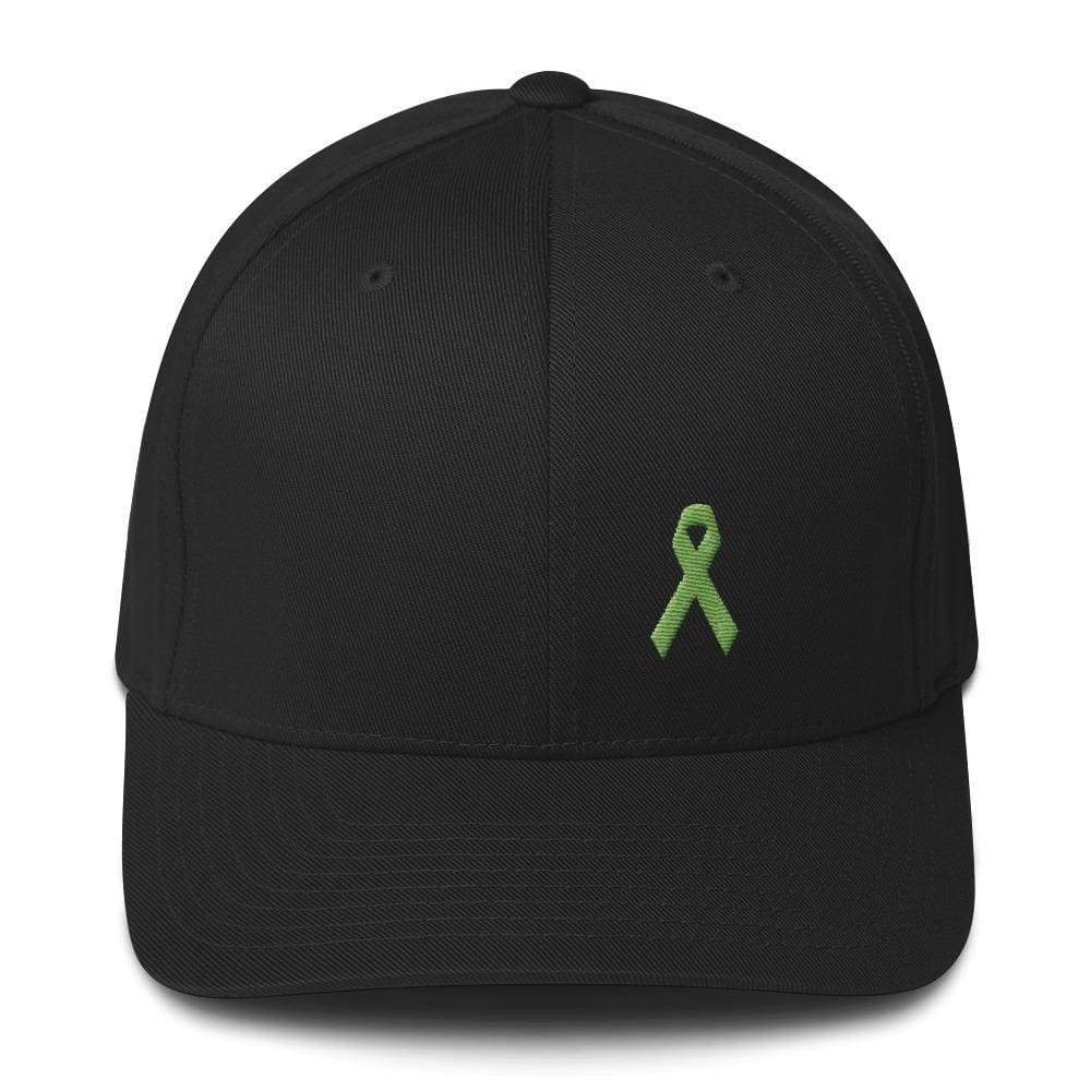 Lymphoma Awareness Twill Fitted Hat with Green Ribbon