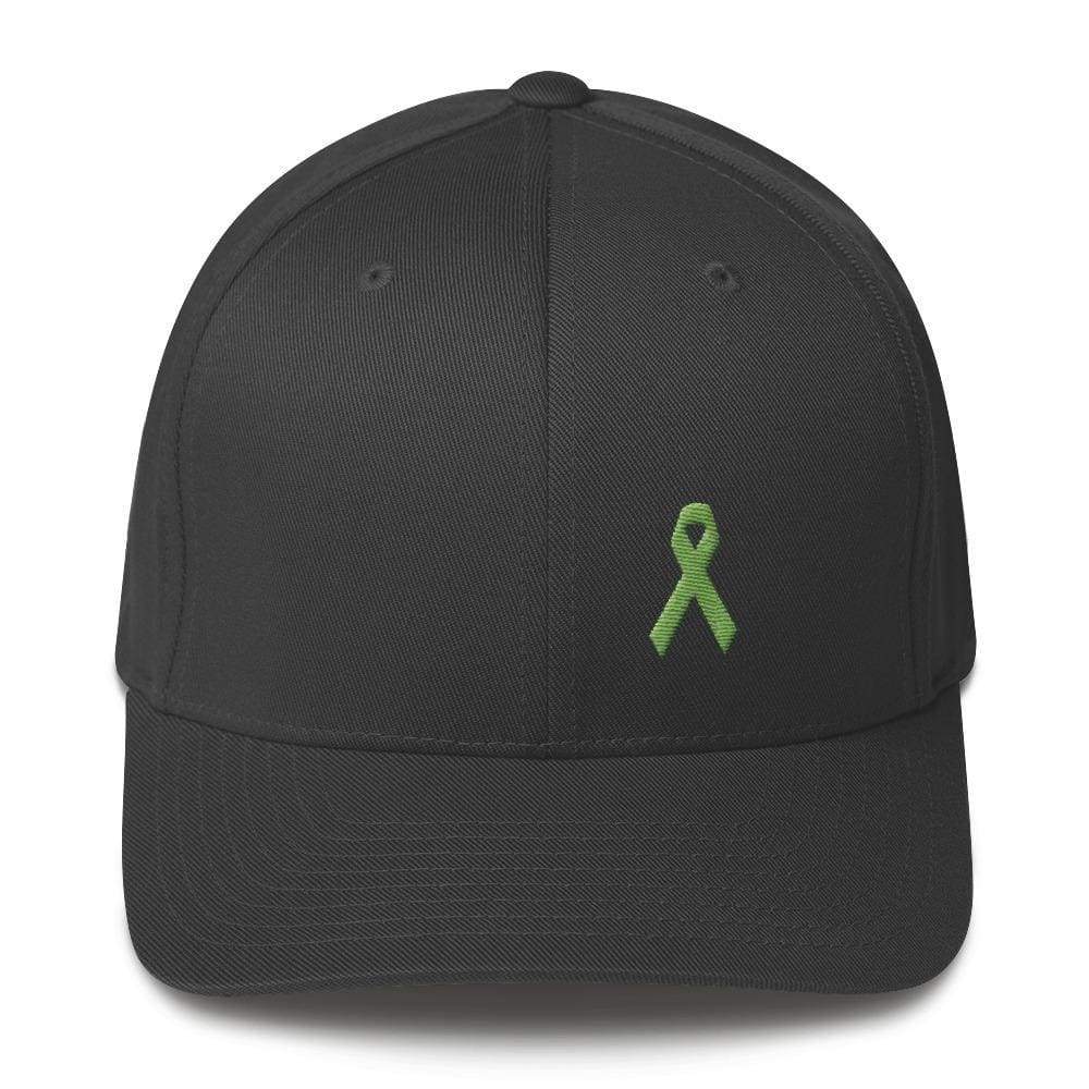 Lymphoma Awareness Twill Fitted Hat with Green Ribbon