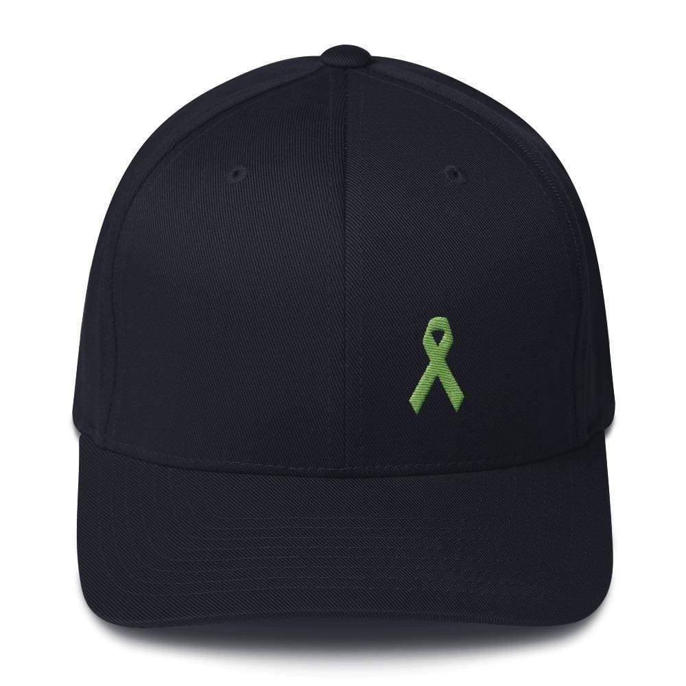 Lymphoma Awareness Twill Fitted Hat with Green Ribbon