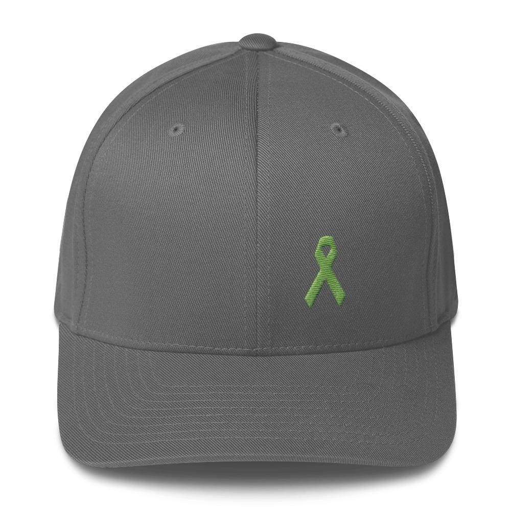 Lymphoma Awareness Twill Fitted Hat with Green Ribbon