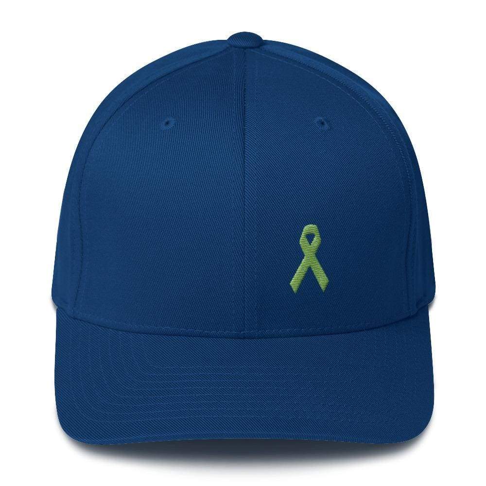 Lymphoma Awareness Twill Fitted Hat with Green Ribbon