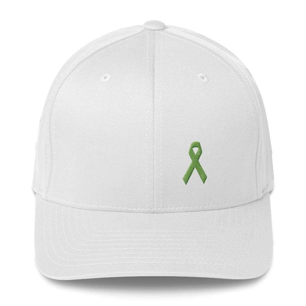 Lymphoma Awareness Twill Fitted Hat with Green Ribbon