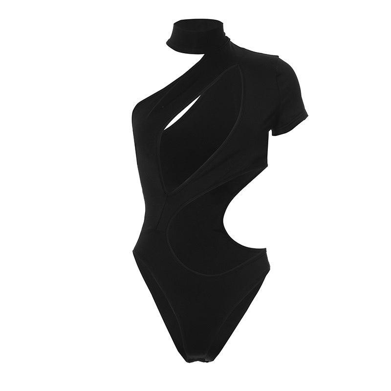 Magic Love Asymmetric Black Bodysuit
