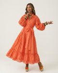 Graceful Lace Lantern Sleeve Dress