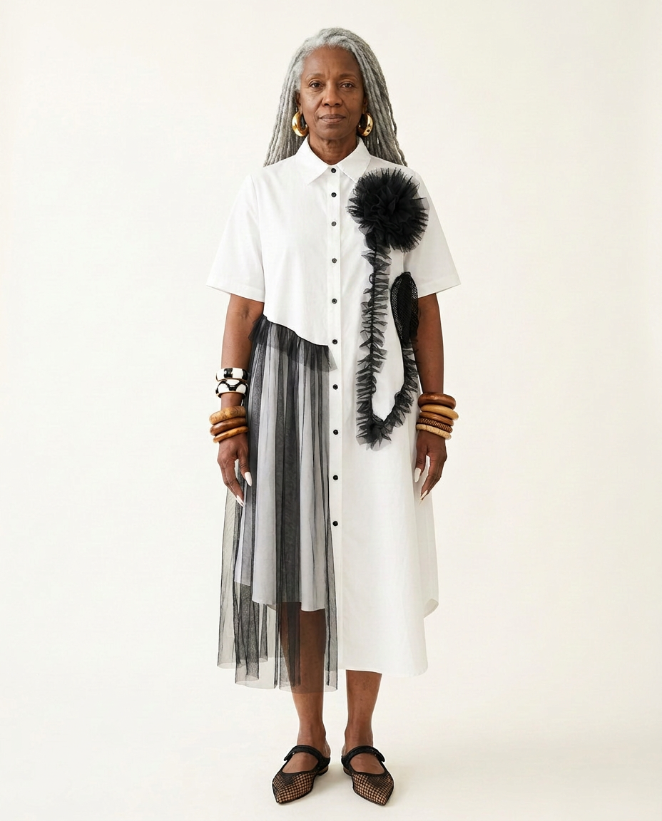 Audacious Mesh Layered Maxi Dress