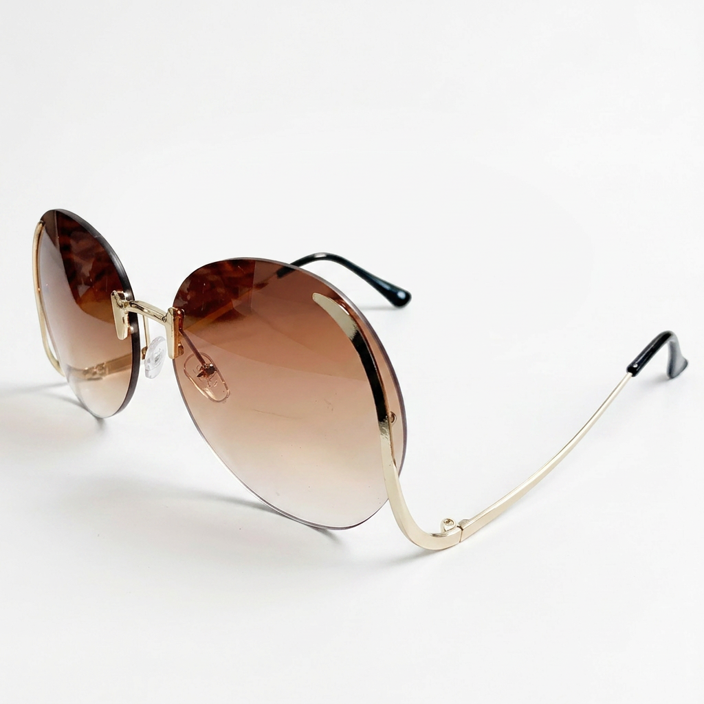Magnetic Gold Geometric Sunglasses