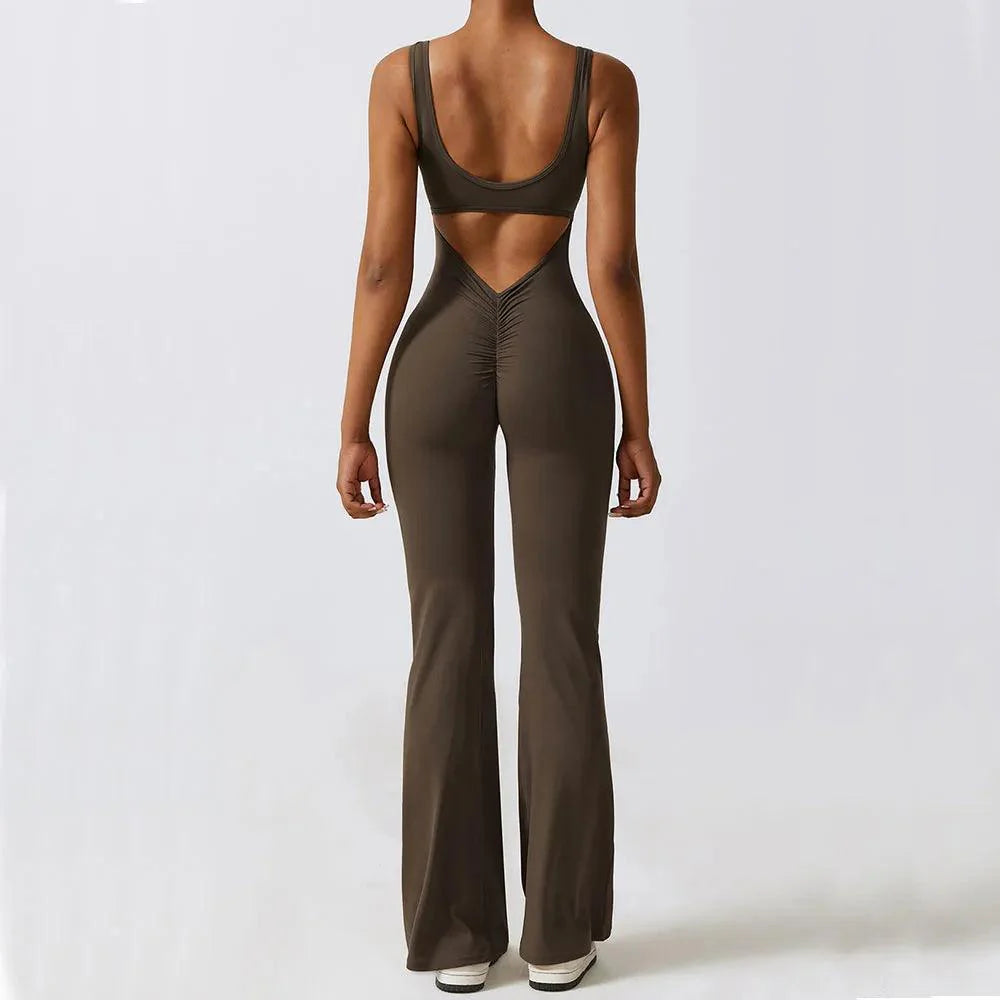 Make It Sexy Brown Push-Up Jumpsuit