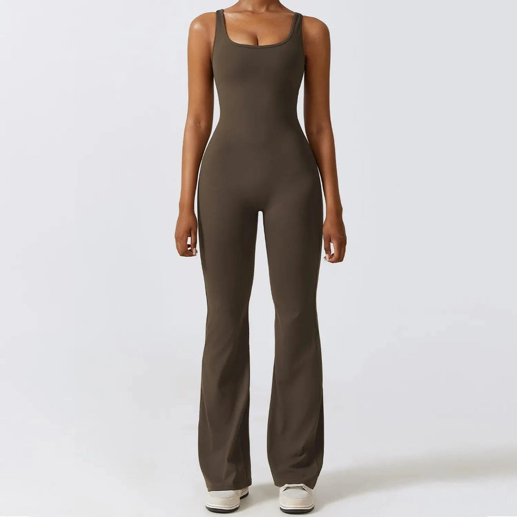 Make It Sexy Brown Push-Up Jumpsuit