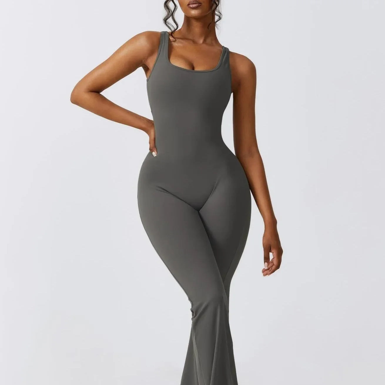 Make It Sexy Gray Push-Up Jumpsuit