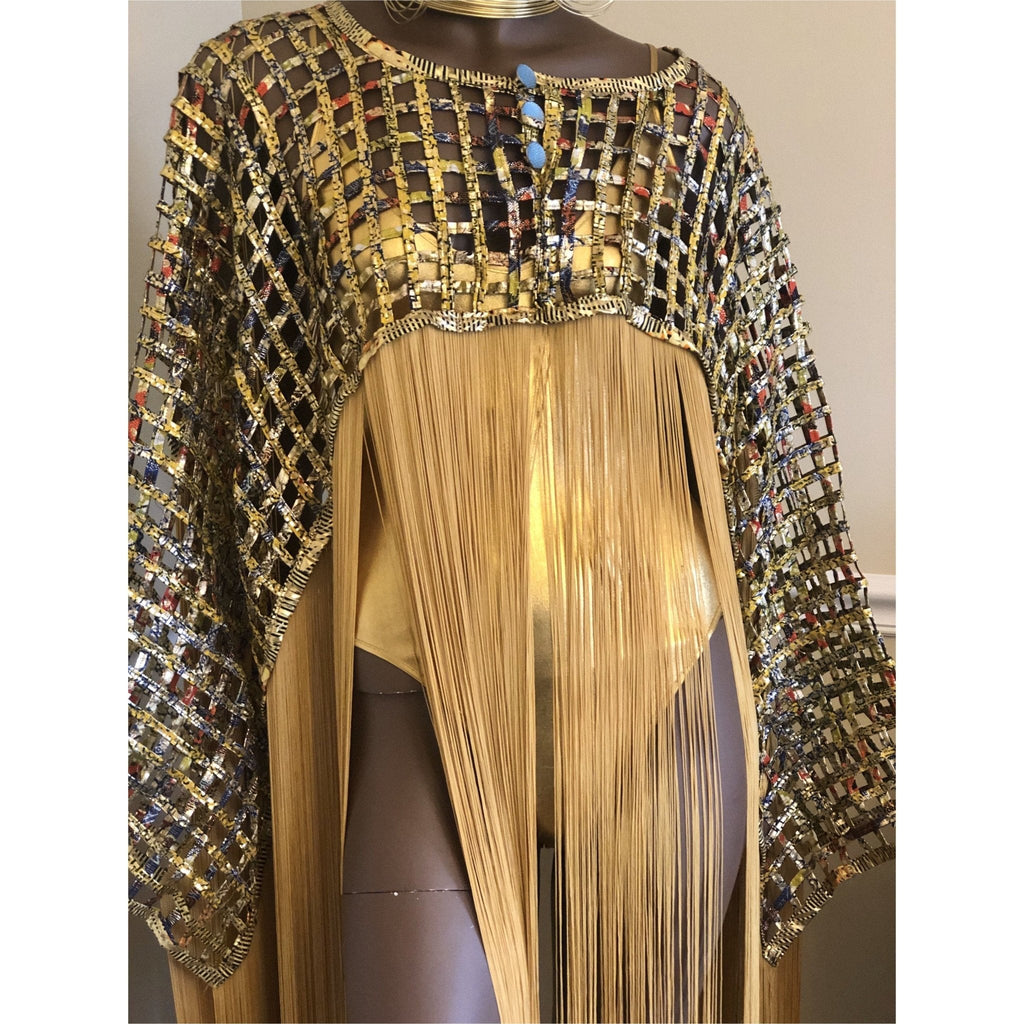 Makeda, Queen of Sheba Royal Fringe Cape/Cover-up