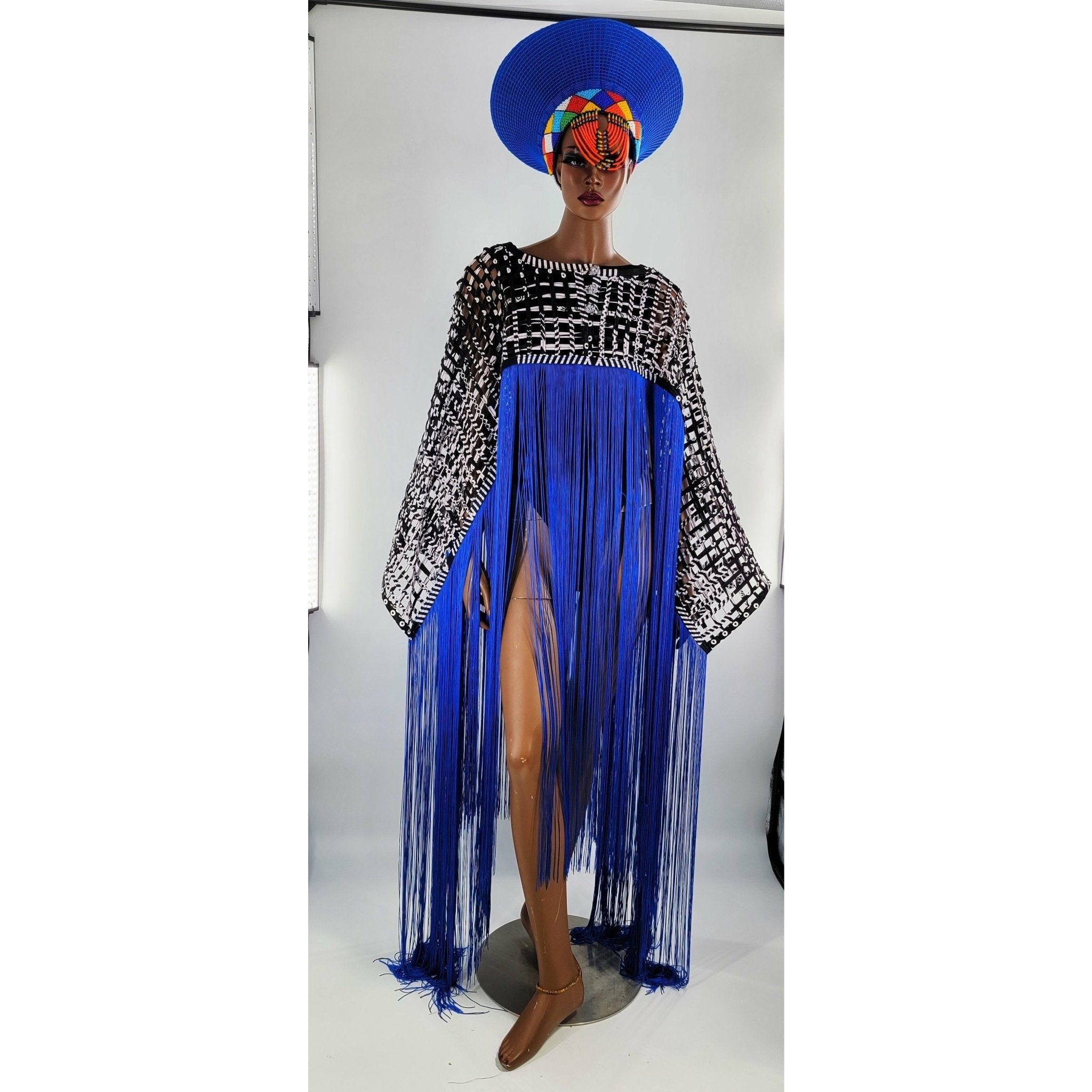 Makeda, Queen of Sheba Royal Fringe Cape/Cover-up