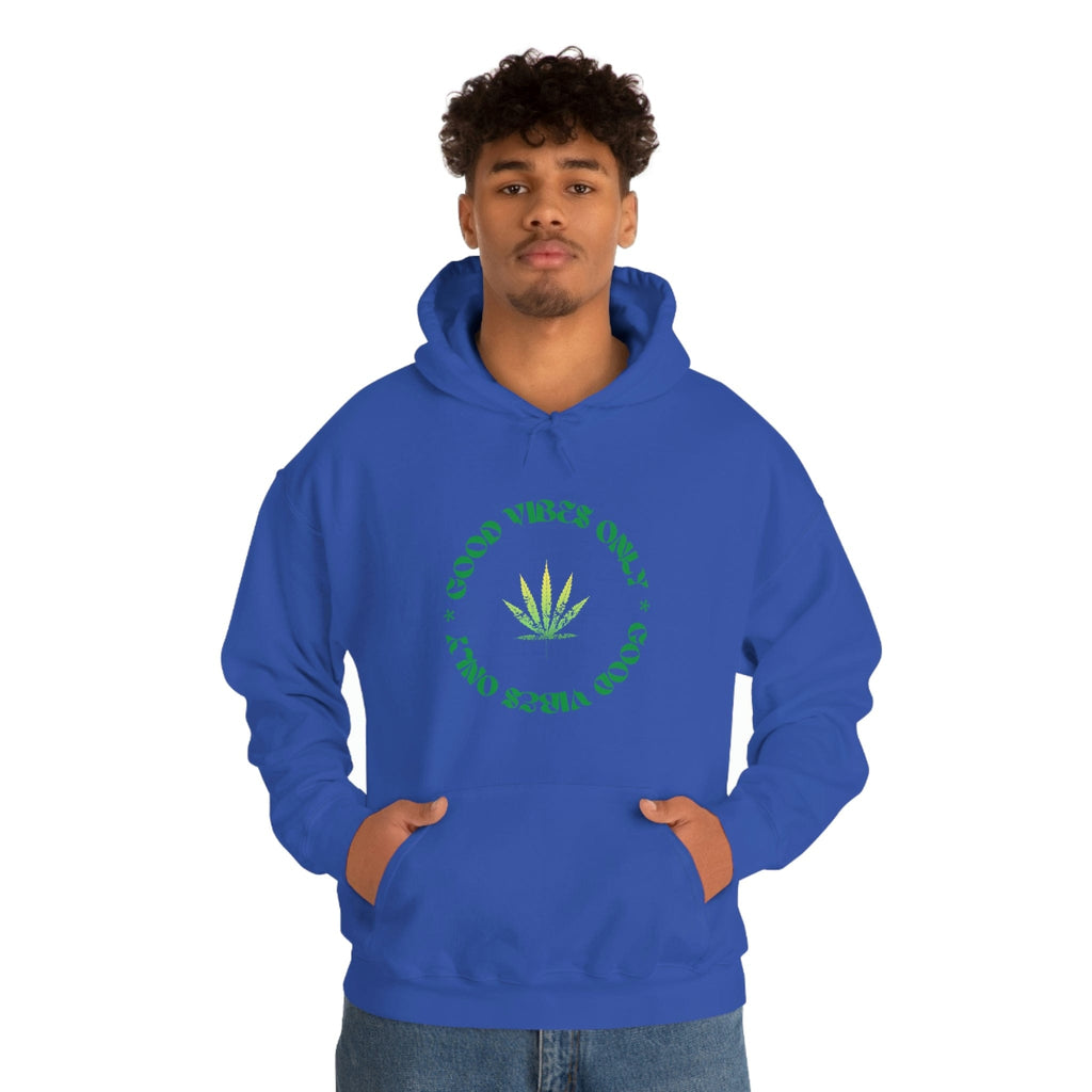 Good Vibes Only Hoodie Weed Emblem