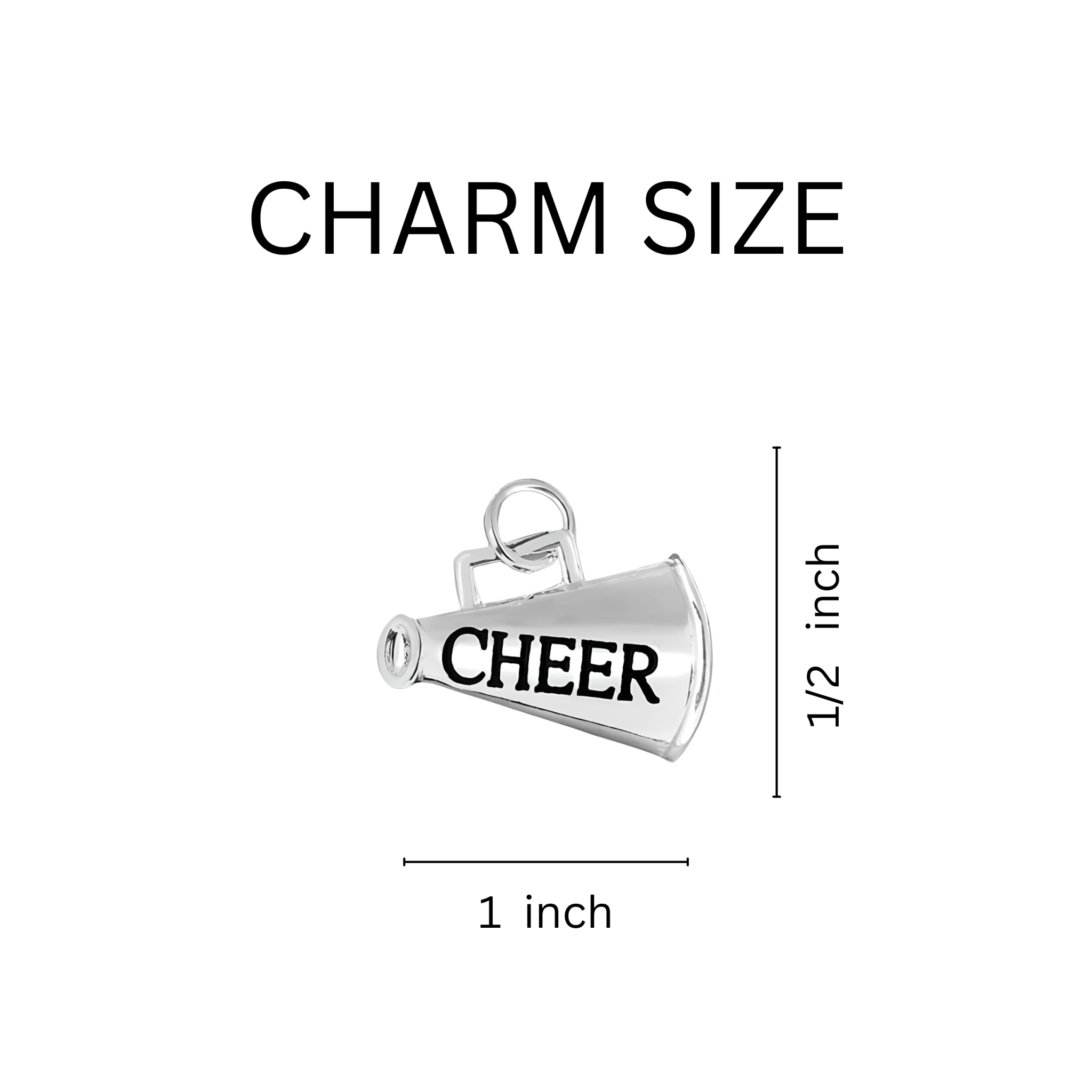 Megaphone Cheerleading Silver Rope Bracelets