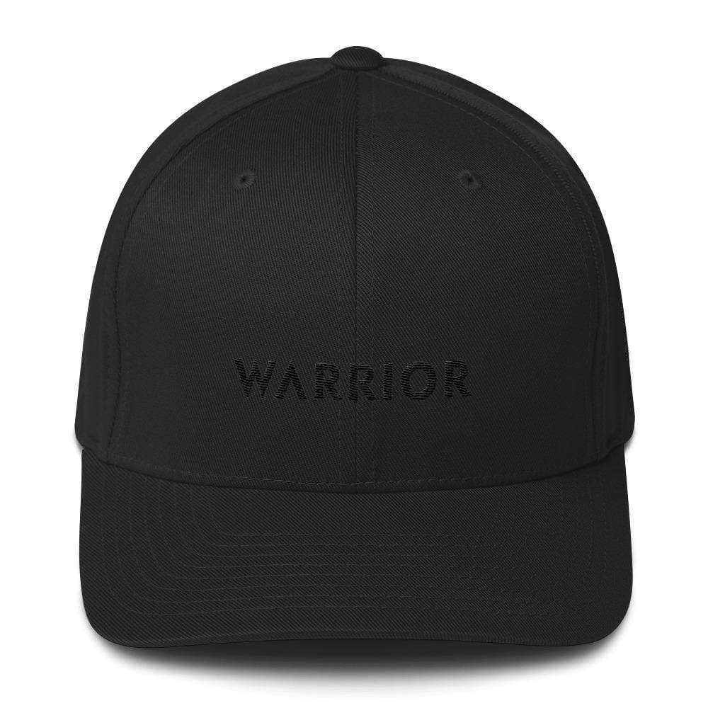 Melanoma and Skin Cancer Awareness Twill Fitted Hat - Warrior & Black Ribbon