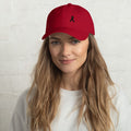 Melanoma & Skin Cancer Awareness Dad Hat with Black Ribbon