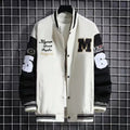 Men's Urban Letter Print Streetwear Varsity Jacket