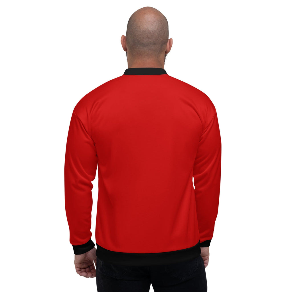 Mens Bomber Jacket - Red and Black