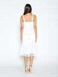 MUTED ROMANCE POWER MESH MIDI DRESS