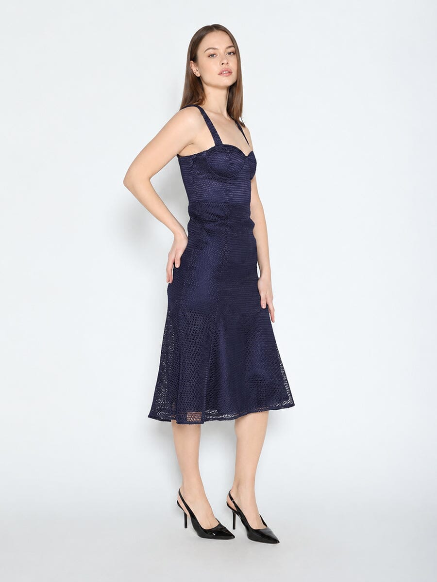 Mesh Sleeveless Mermaid Bodycon Dress