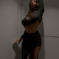 Mia Black Knitted Two Piece Set