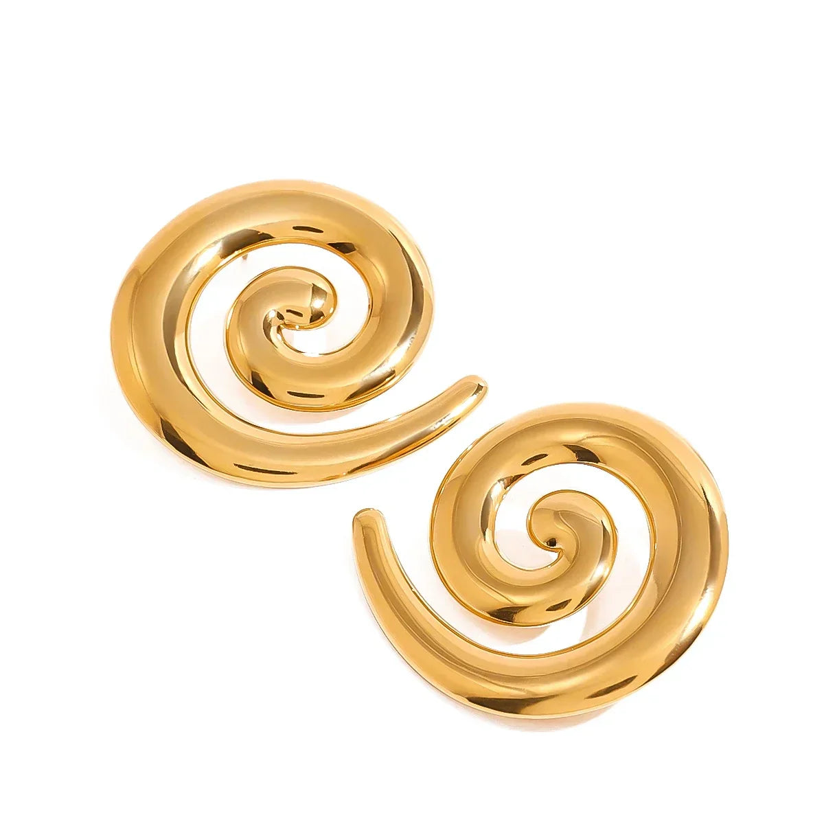Miranda Gold Spiral Earrings
