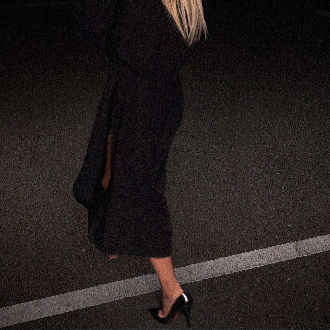 Misty Black Oversize Long Sleeve Cardigan