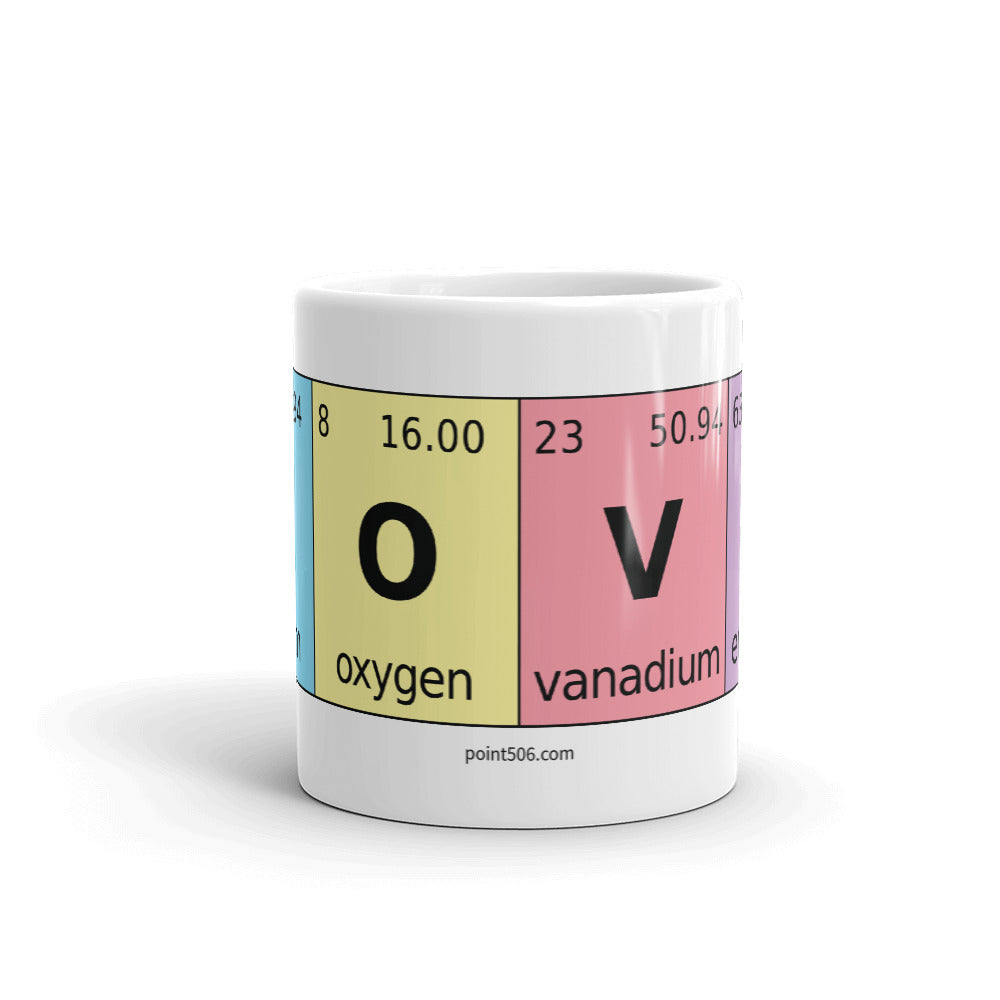 Periodic Table of Love Elements Mug