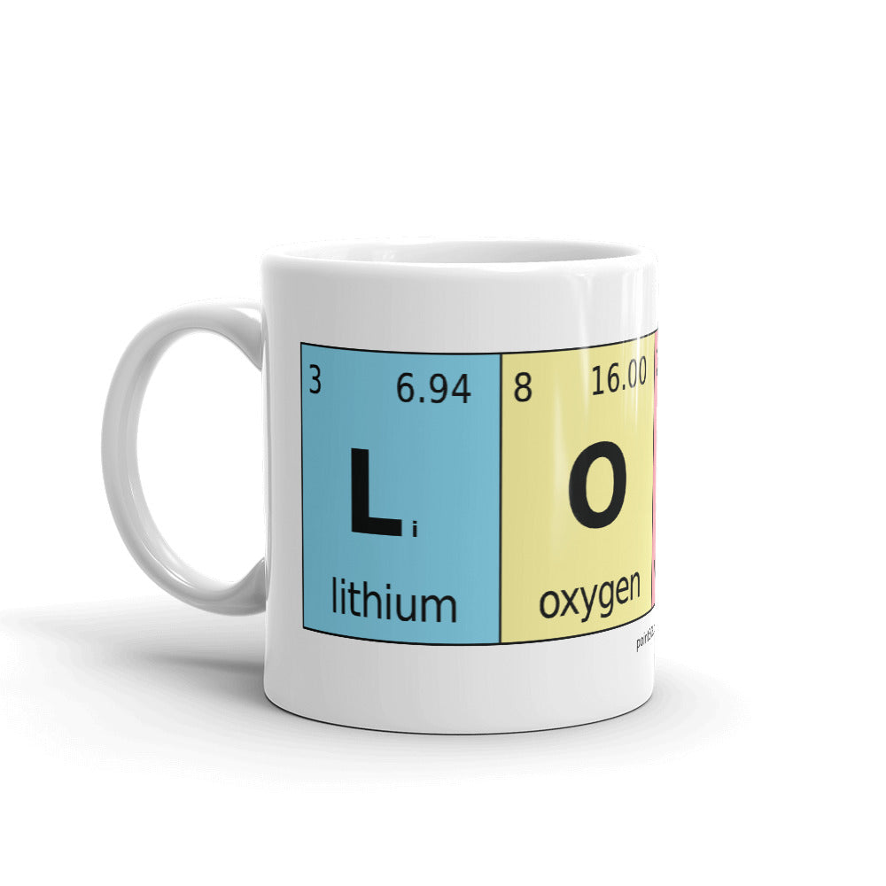 Periodic Table of Love Elements Mug