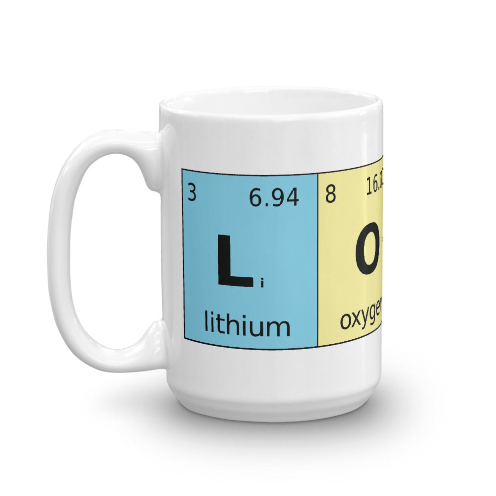 Periodic Table of Love Elements Mug