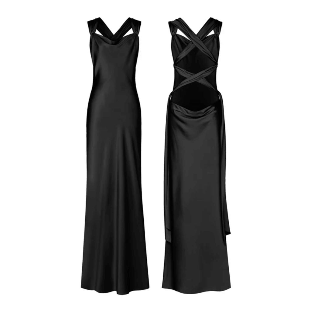 Modern Edge Slip Satin Maxi Dress