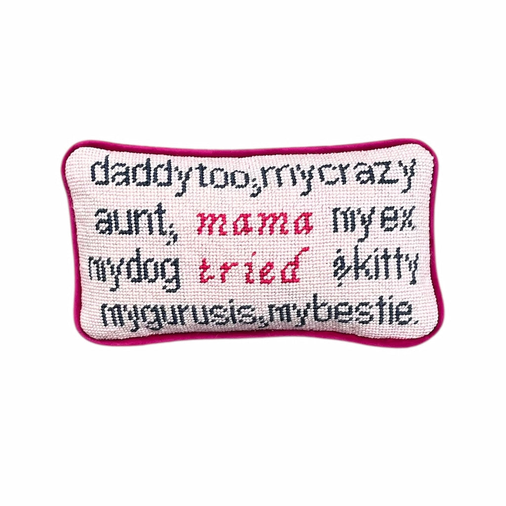 needlepoint MAMA TRIED