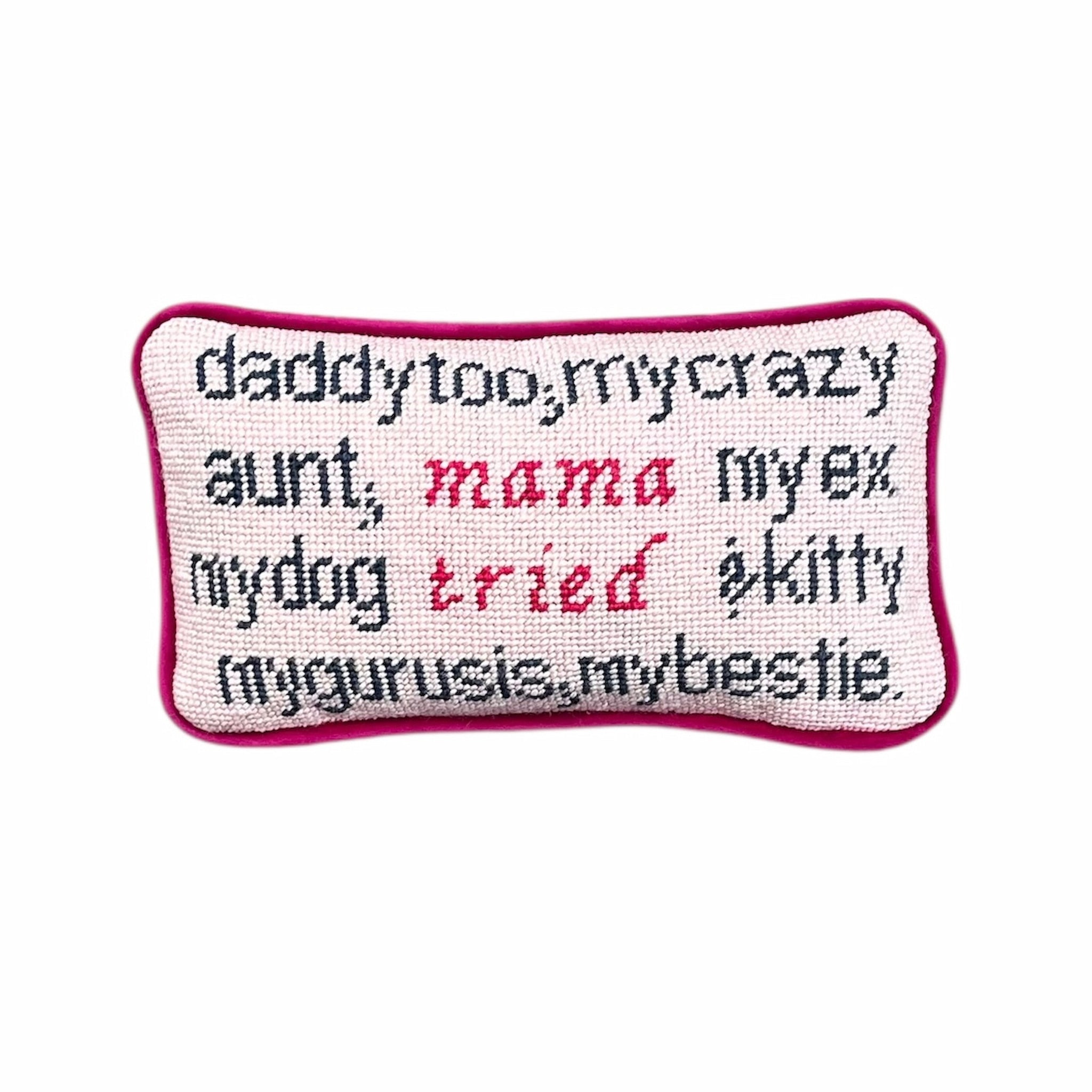 needlepoint MAMA TRIED