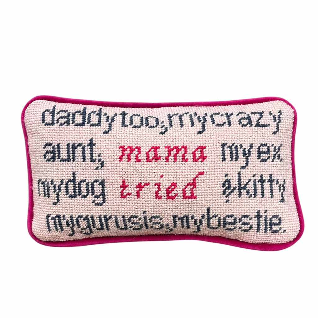 needlepoint MAMA TRIED
