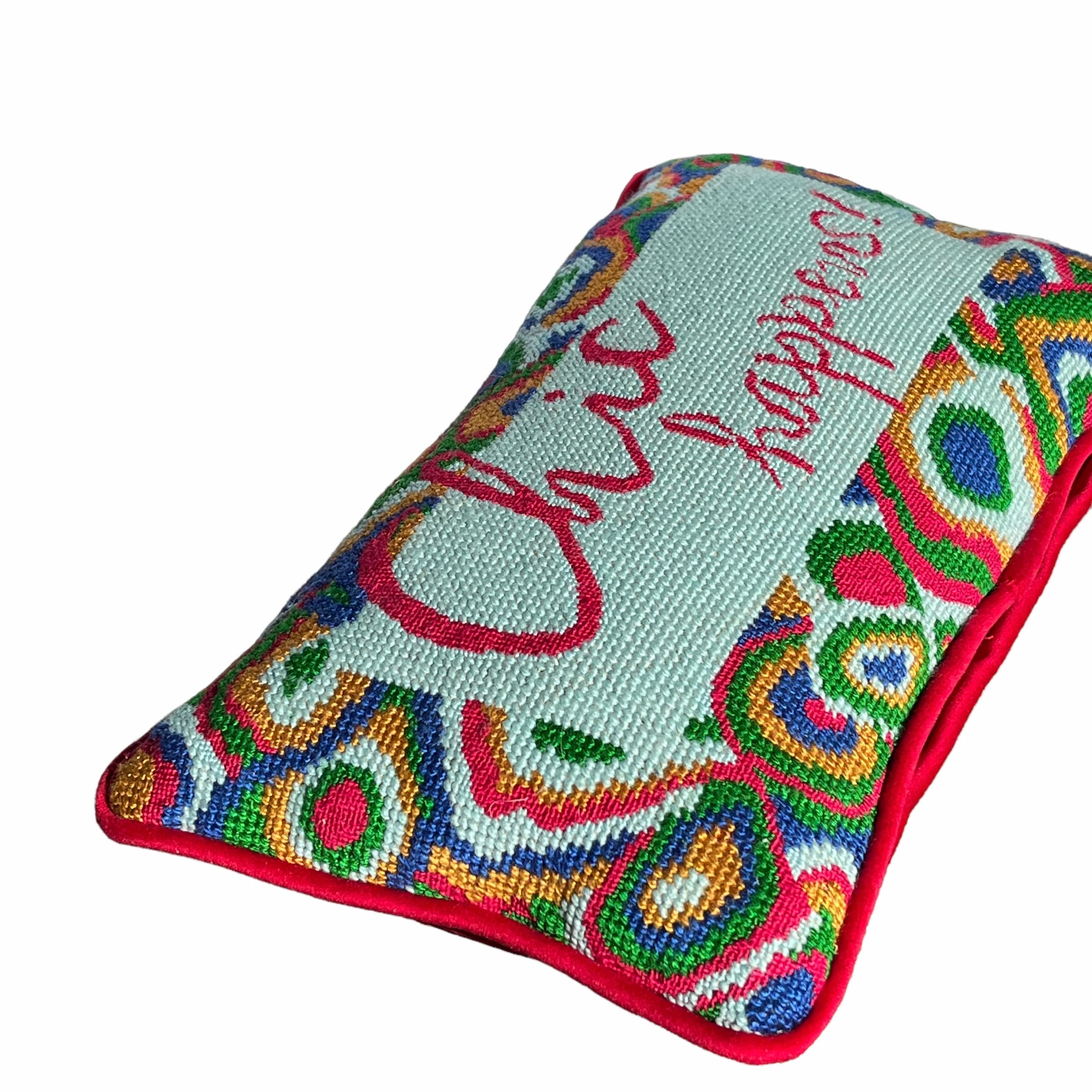 Chairish x Mommani Threads needlepoint CHIC HAPPENS!
