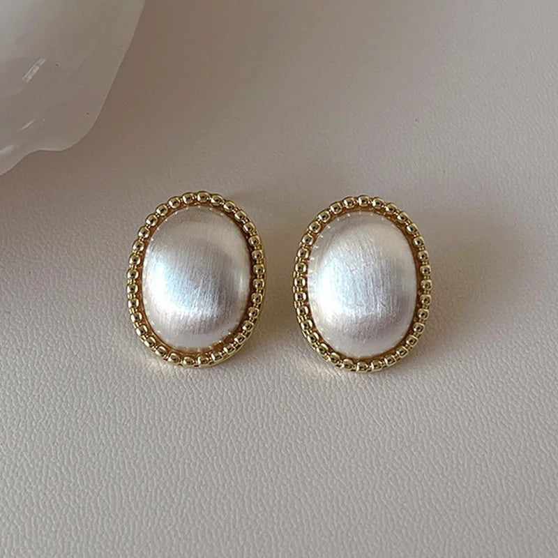 Moon & Sun Two-Tone Stud Earrings