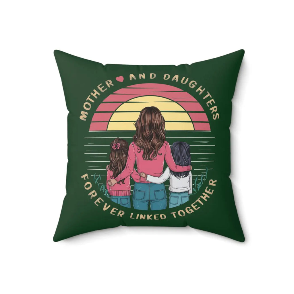 Daughters are Forever Throw Pillow – Polyester Square - Dipaliz
