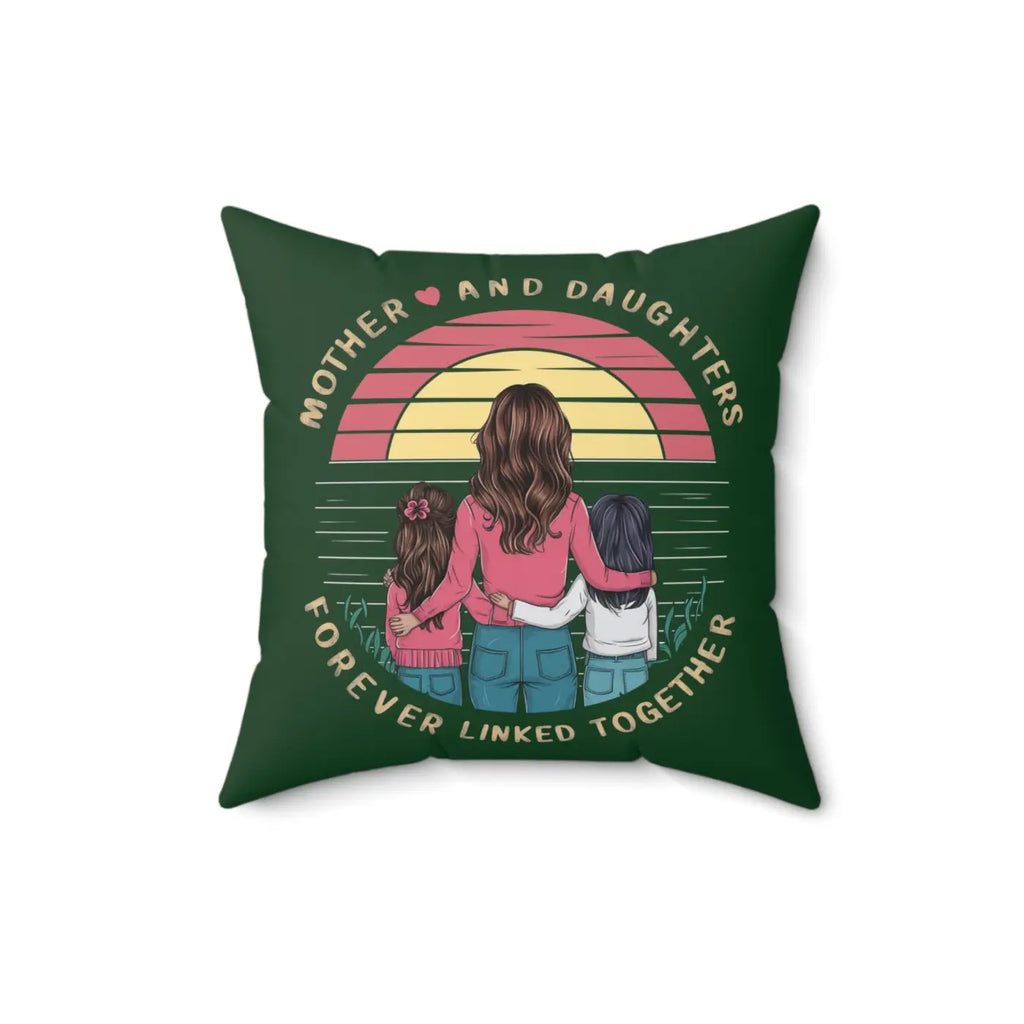 Daughters are Forever Throw Pillow – Polyester Square - Dipaliz