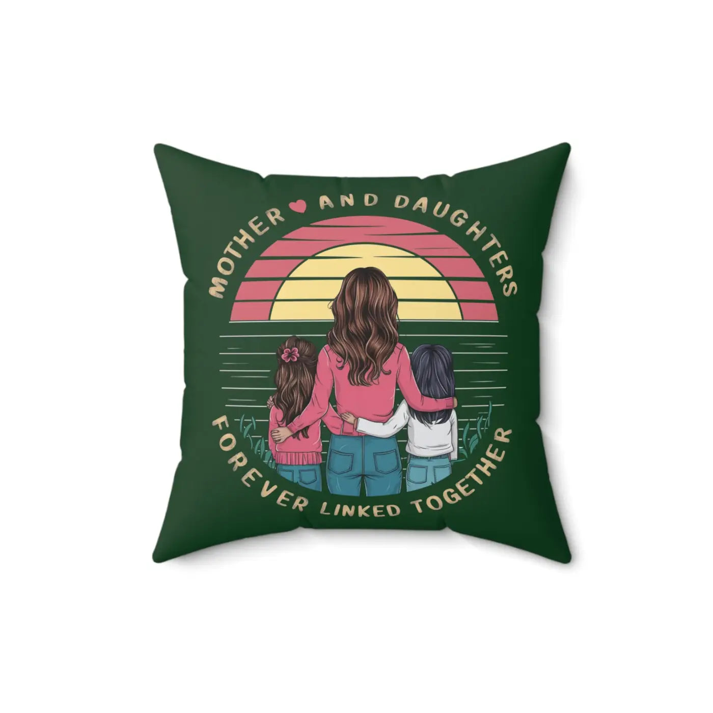 Daughters are Forever Throw Pillow – Polyester Square - Dipaliz