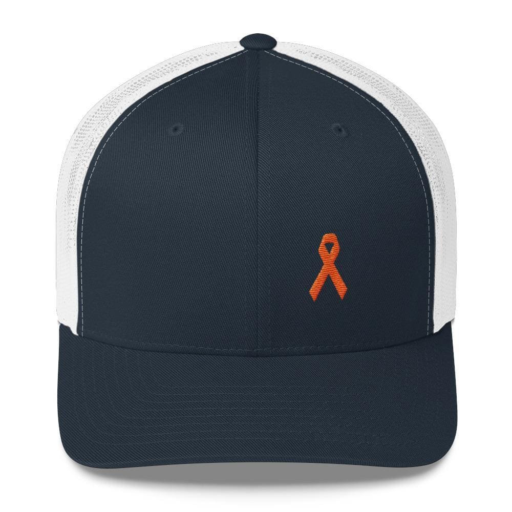 MS Awareness Orange Ribbon Snapback Trucker Hat