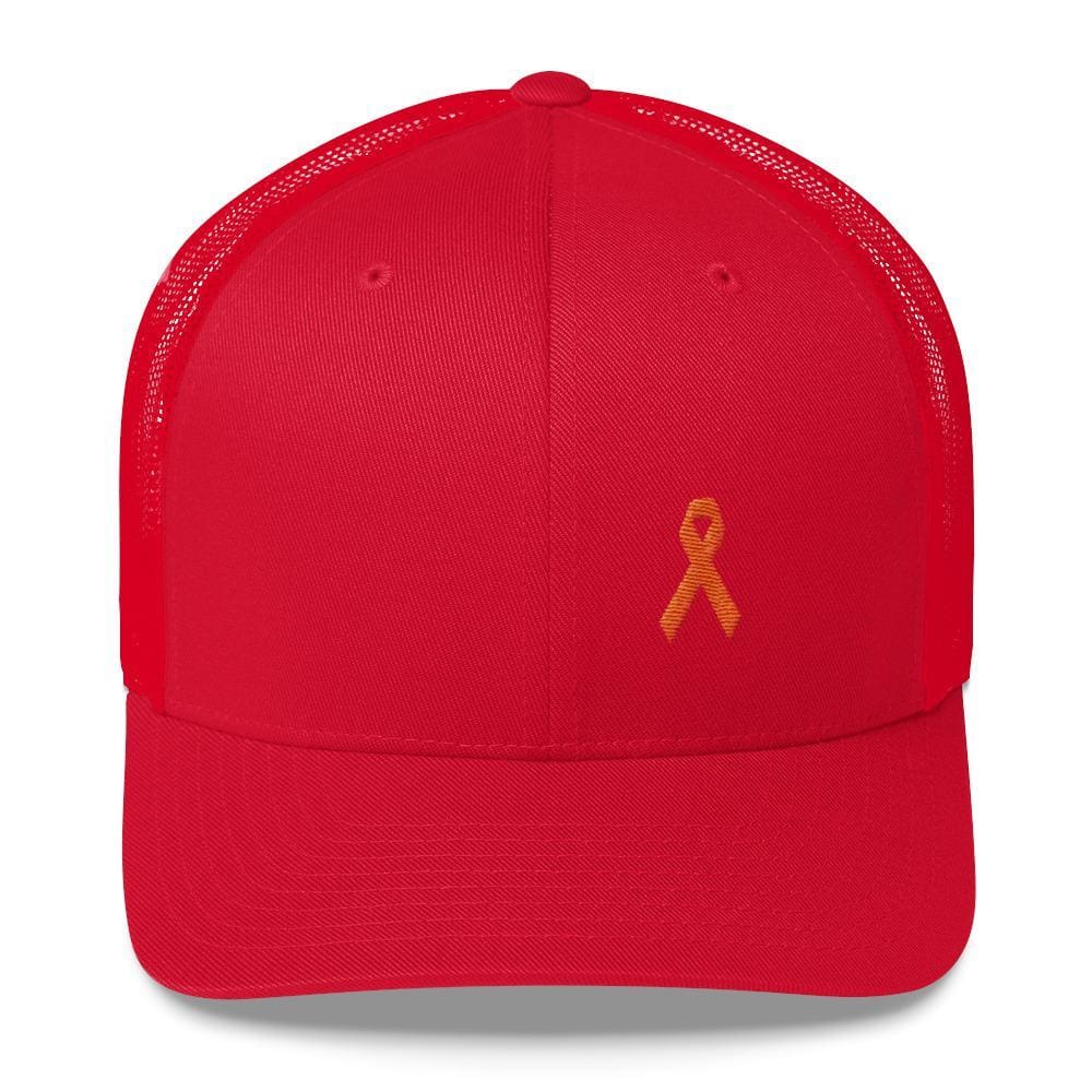 MS Awareness Orange Ribbon Snapback Trucker Hat