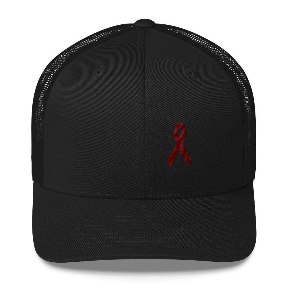 Multiple Myeloma Awareness Hat - Burgundy Ribbon