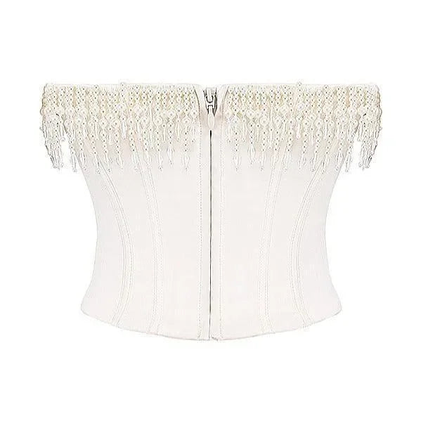 Mystic Pearls Vintage Satin Top